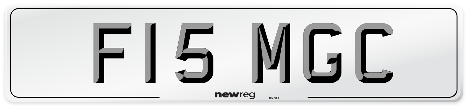 F15 MGC Number Plate from New Reg